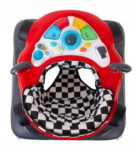 Interaktywny chodzik dla dzieci wyścigówka czerwono czarny na Arena.pl