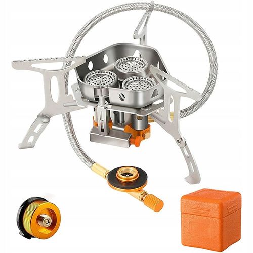 Doskonała MINI kuchenka turystyczna gazowa na kartusze z adapterem 5800W na Arena.pl