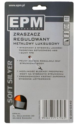 zraszacz pistoletowy regulowany soft silver - e-200-0240 na Arena.pl