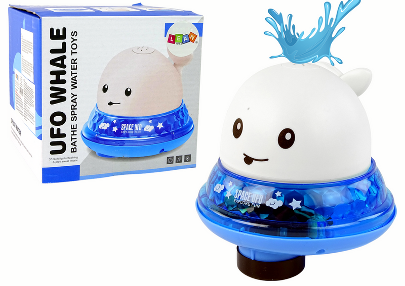 Wieloryb Tryskający Wodą z Podstawką Zabawka do Kąpieli Biała zdjęcie 1