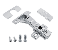 Zawias meblowy bliźniaczy GTV, 1/2 kanta 110° samodomyk z prowadnikiem + Eurowkręty