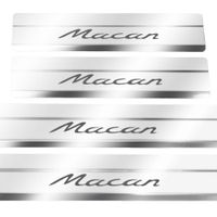 Listwa progowa PORSCHE MACAN Stal nierdzewna 304 połysk z czarnymi literami