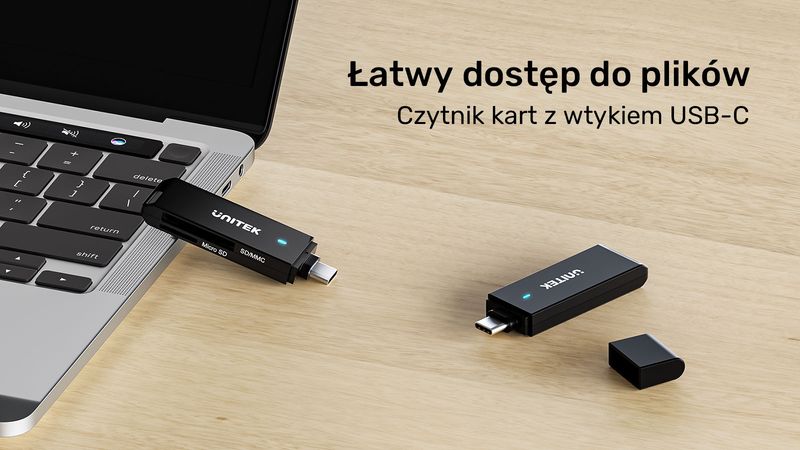 Unitek Czytnik kart SD/microSD USB-A 5Gbps/USB-C zdjęcie 7