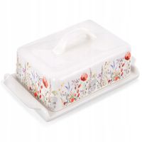 2X Maselniczka PORCELANOWA pojemnik kuchenny do przechowywania masła na mas