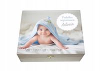 PUDEŁKO WSPOMNIEŃ na CHRZEST ROCZEK nadruk UV