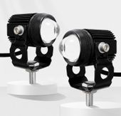 2Xhalogen Motocyklowy Dwubarwny Biały I Przeciwmgielny 13W/12V+Włącznik
