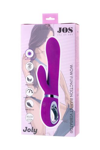 JOS JOLY, Vibrator with clitoral stimulator with WOW mode, silicone, na Arena.pl