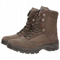 Buty Taktyczne Wojskowe Skórzane MIL-TEC Trekkingowe z Zamkiem Brązowe 48