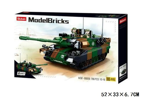 KLOCKI SLUBAN MB czołg niemiecki Leopard 2A5 766 kompatybilne z LEGO na Arena.pl