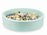 Suchy basen miętowy 130x30 z piłeczkami 600 sztuk (beżowe, szare, białe)