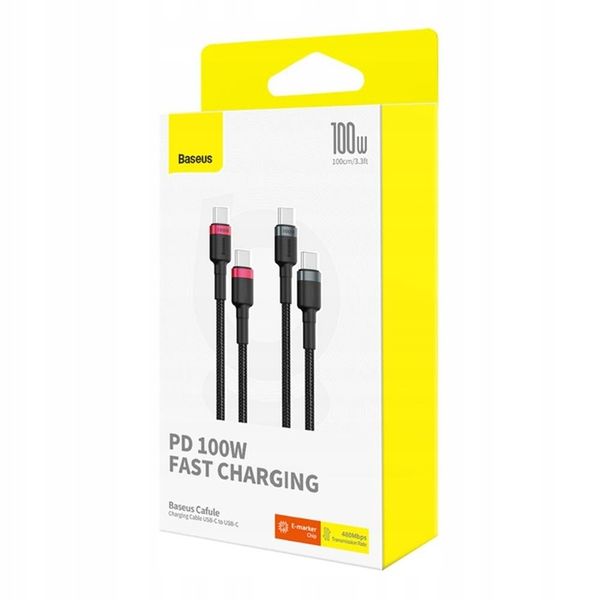 Baseus kabel Cafule Charging Cable USB-C to USB-C 100W 1m 2pcs zdjęcie 14