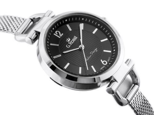 ZEGAREK G. ROSSI - LESTI - 3652B (zg772b) - silver/black + BOX na Arena.pl