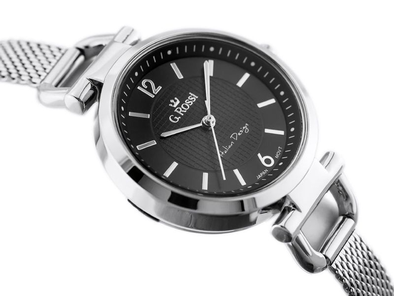 ZEGAREK G. ROSSI - LESTI - 3652B (zg772b) - silver/black + BOX zdjęcie 3