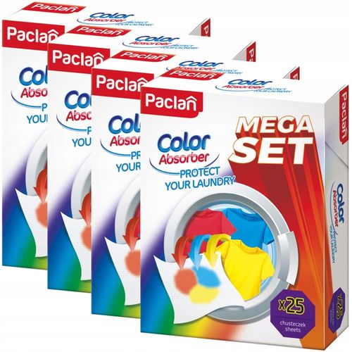Chusteczki do Prania Wylapujace Kolor PACLAN COLOR ABSORBER 100 szt na Arena.pl