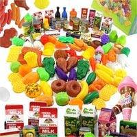 WARZYWA OWOCE PRODUKTY SPOŻYWCE DO KUCHNI DLA DZIECI PLASTIKOWE 120 el.