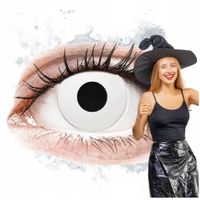 Soczewki kontaktowe kolorowe zmieniające Crazy BIAŁE Halloween