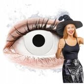 Soczewki kontaktowe kolorowe zmieniające Crazy BIAŁE Halloween