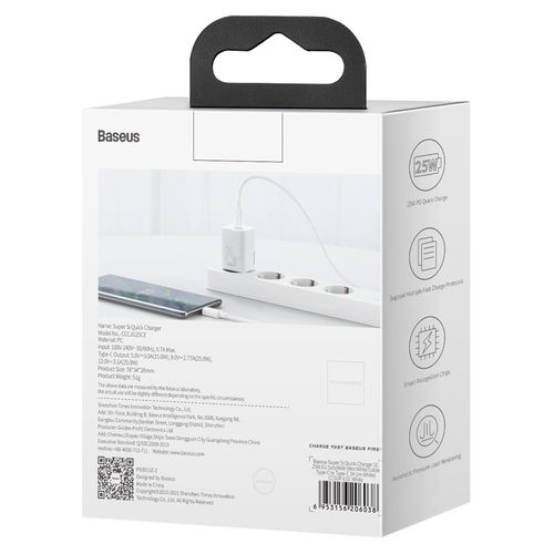 Super szybka ładowarka USB-C 25W Power Delivery Quick Charge - biały na Arena.pl