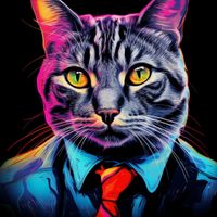 Plakat 70x70cm Kolorowy Bizneskot