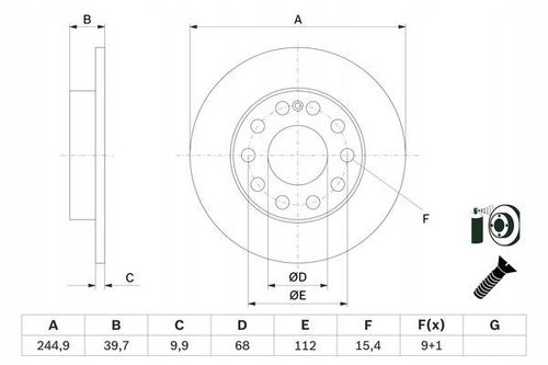 TARCZA HAM TYL 245X10 P BOSCH na Arena.pl