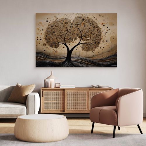 Obraz Canvas Do Sypialni Abstrakcja Drzewo Wzory Geometryczne 90cm x 60cm na Arena.pl