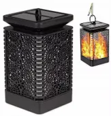 Lampion ozdobny solarny z efektem płomienia ogrodowy zewnętrzny