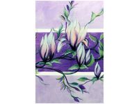 40X60CM OBRAZ FIOLETOWY KWIAT MAGNOLII