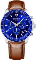 zegarek męski giewont chronograph sapphire brązowo niebieski gw3520-a5
