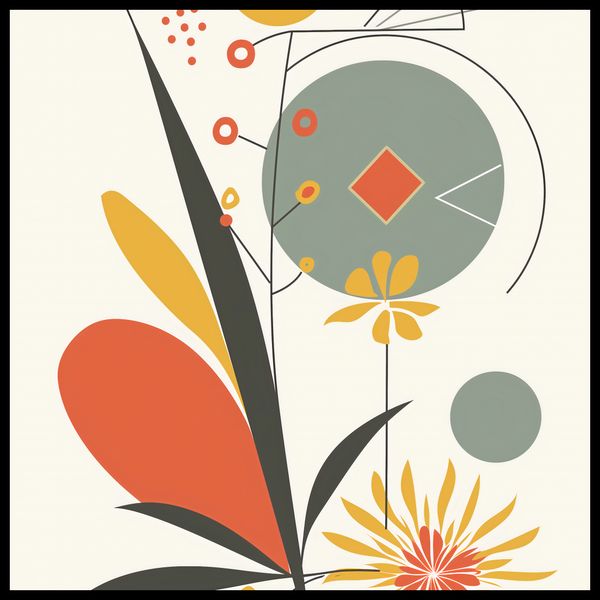 Plakat 60x60cm Geometryczny Ogród zdjęcie 2