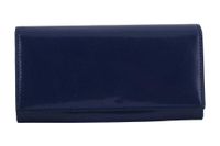Skórzany portfel damski - Granatowy