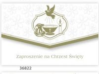 zaproszenie na chrzest z gołębiem