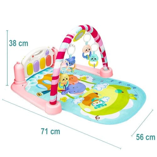 duża mata edukacyjna z pianinkiem interaktywna 5w1 różowe nicekids lz-9903 na Arena.pl