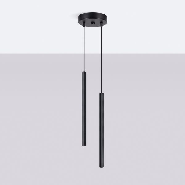 Lampa wisząca ARCHE 2P czarna zdjęcie 2
