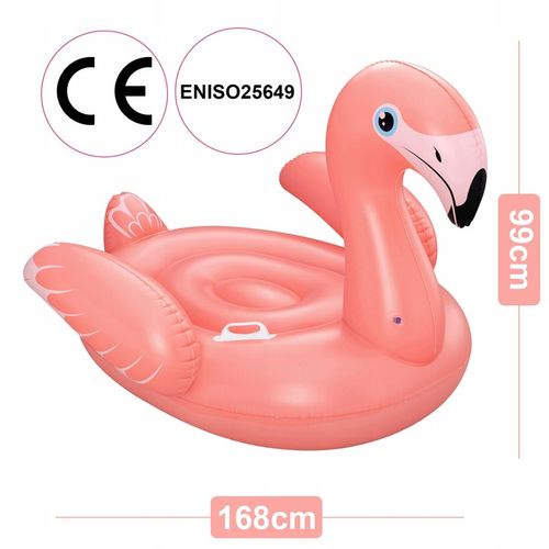 Materac Dmuchany Flaming GIGANT na Basen Plażę Uchwyty 168x120cm Bestway na Arena.pl