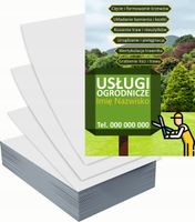 Ulotki A4 reklamowe firmowe 100szt projekt w cenie USŁUGI OGRODNICZE