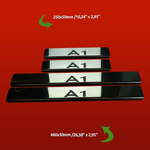 Listwa progowa AUDI A1 8X Stal nierdzewna 304 połysk 4szt na Arena.pl