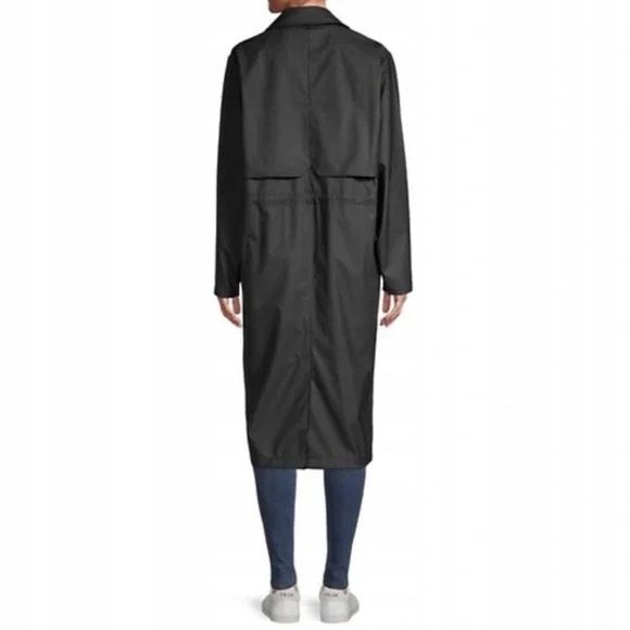 Rains String Trench Overcoat Black zdjęcie 2