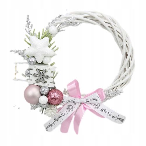 Wianek świąteczny na drzwi ozdoba stroik KOLORY na Arena.pl