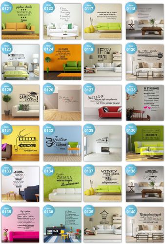 Naklejki na ścianę NAPISY CYTATY samoprzylepne na Arena.pl