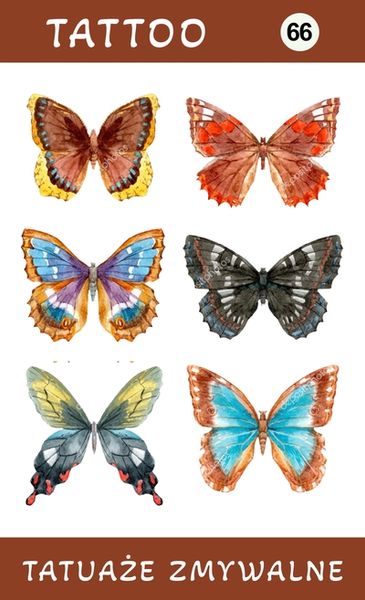 Tatuaże zmywalne Motyle zdjęcie 1
