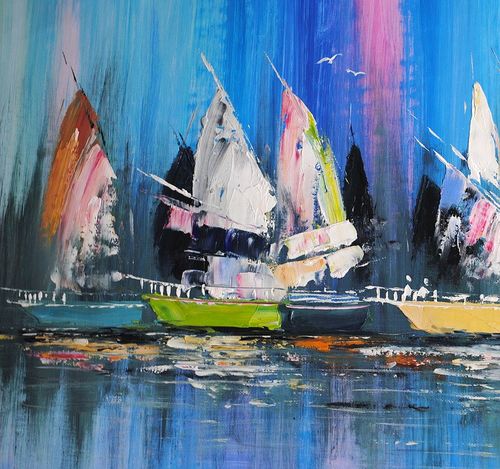 Morska abstrakcja (50x60cm) na Arena.pl