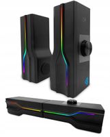 2 x GŁOŚNIK SOUNDBAR GŁOŚNIKI KOMPUTEROWE 2.0 8W ZESTAW GŁOSNIKÓW PC BT LED