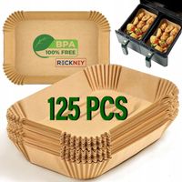 WKŁAD PAPIEROWY DO FRYTKOWNICY BEZTŁUSZCZOWEJ DO AIR FRYER NINJA 125szt