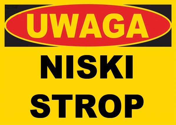 BTO-19 - znak tablica budowlana - NISKI STROP zdjęcie 1