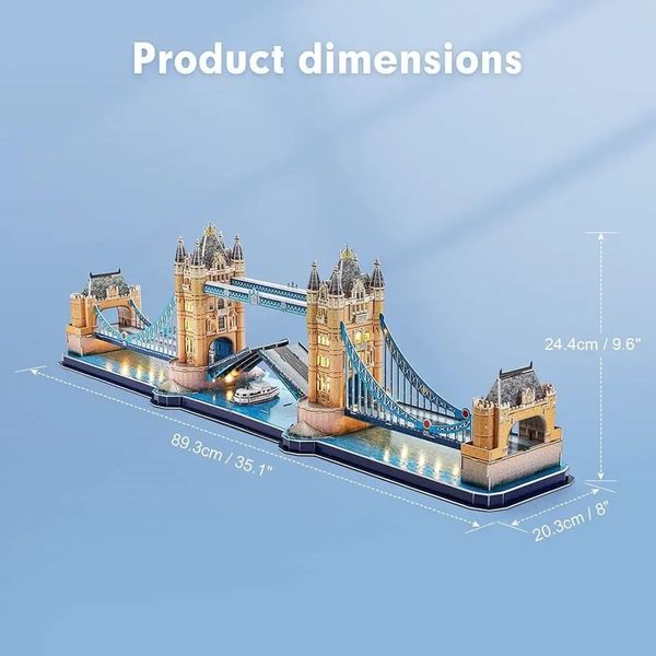 cubic fun puzzle 3d tower bridge led 5317 zdjęcie 12