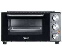 Mini piekarnik RAVEN EPI003X 1000W 13L Szybki nagrzew Regulacja temperatury