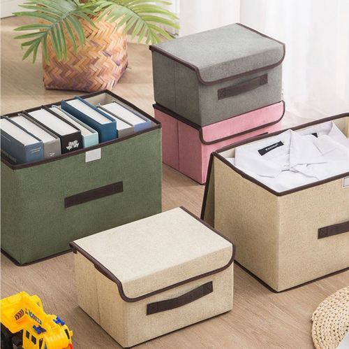 Pudełko pojemnik pojemny do przechowywania rzep komplet 2 sztuk jasny brąz na Arena.pl