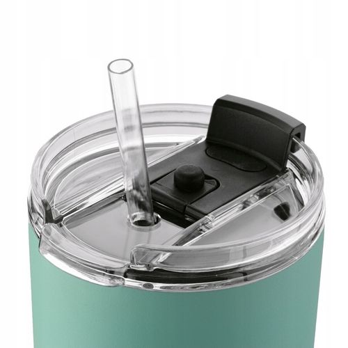 KUBEK TERMICZNY ze słomką PRÓŻNIOWY ZIELONY DUŻY Konighoffer Davos 1200 ml na Arena.pl