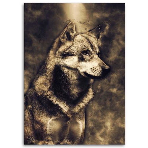Obraz na płótnie - Canvas, Młody wilk 70x100 na Arena.pl