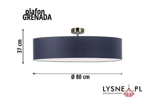 GRENADA- duży plafon na stopce fi- 80cm na Arena.pl